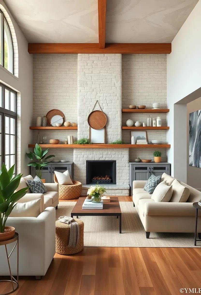 Opt⁣ for ⁣open shelving ‍made of raw wood ‌to ⁤display ⁣rustic pottery, mason jars, or ‍vintage dishware