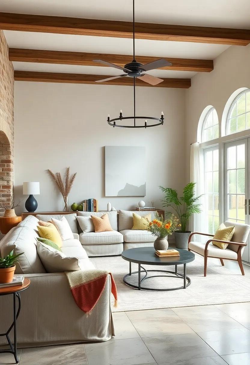 Use a muted​ color ⁣palette featuring soft creams,‍ sage greens, ⁢and warm tans to⁢ evoke a serene country setting