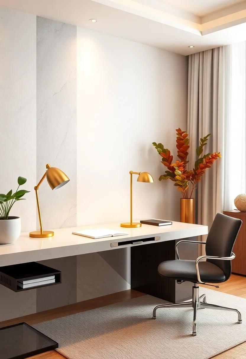 Gold ‌Accented Desk Lamp to illuminate with⁤ Glamour