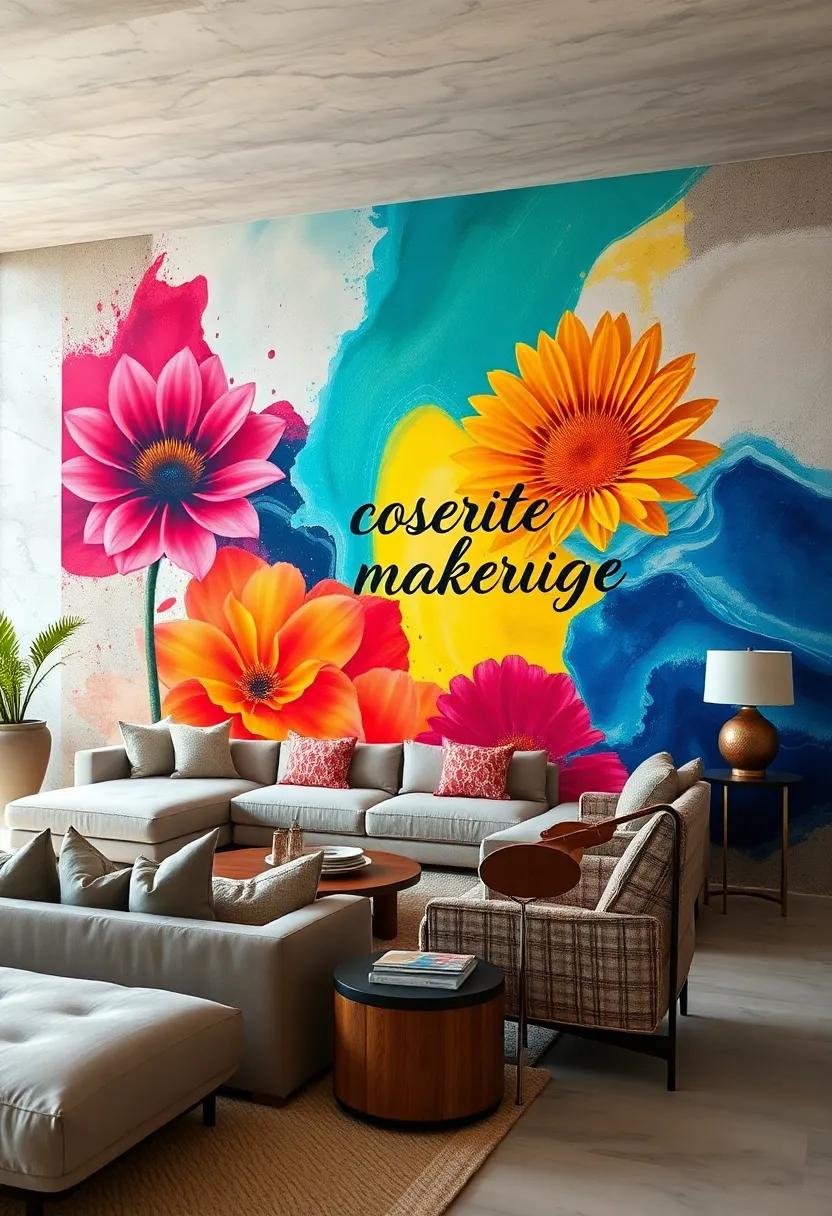 Large-Scale Inspirational Murals: ​Motivational messages combined with‌ vivid imagery inspire while enhancing maximalism