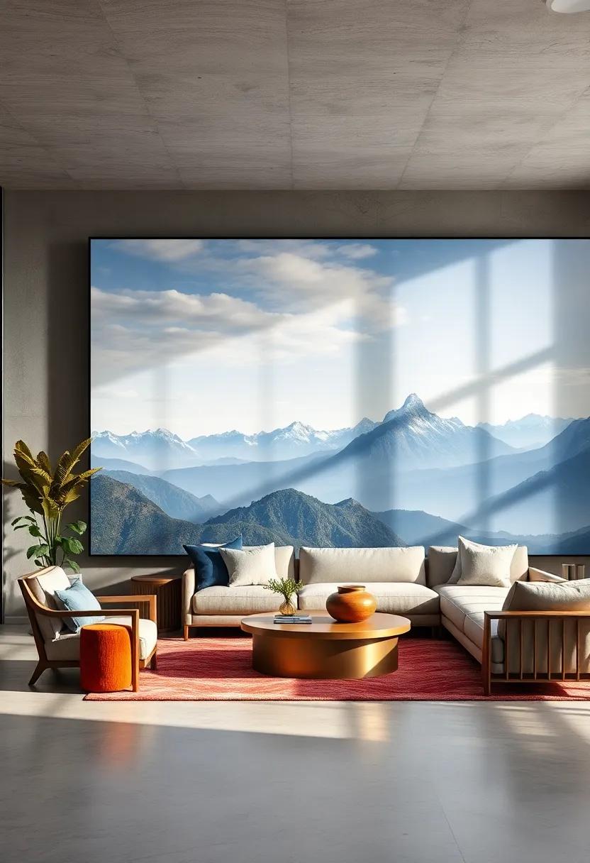 Dramatic Landscape Prints: Epic views⁣ of mountains, ⁤oceans, or cityscapes in large formats create immersive⁢ atmospheres
