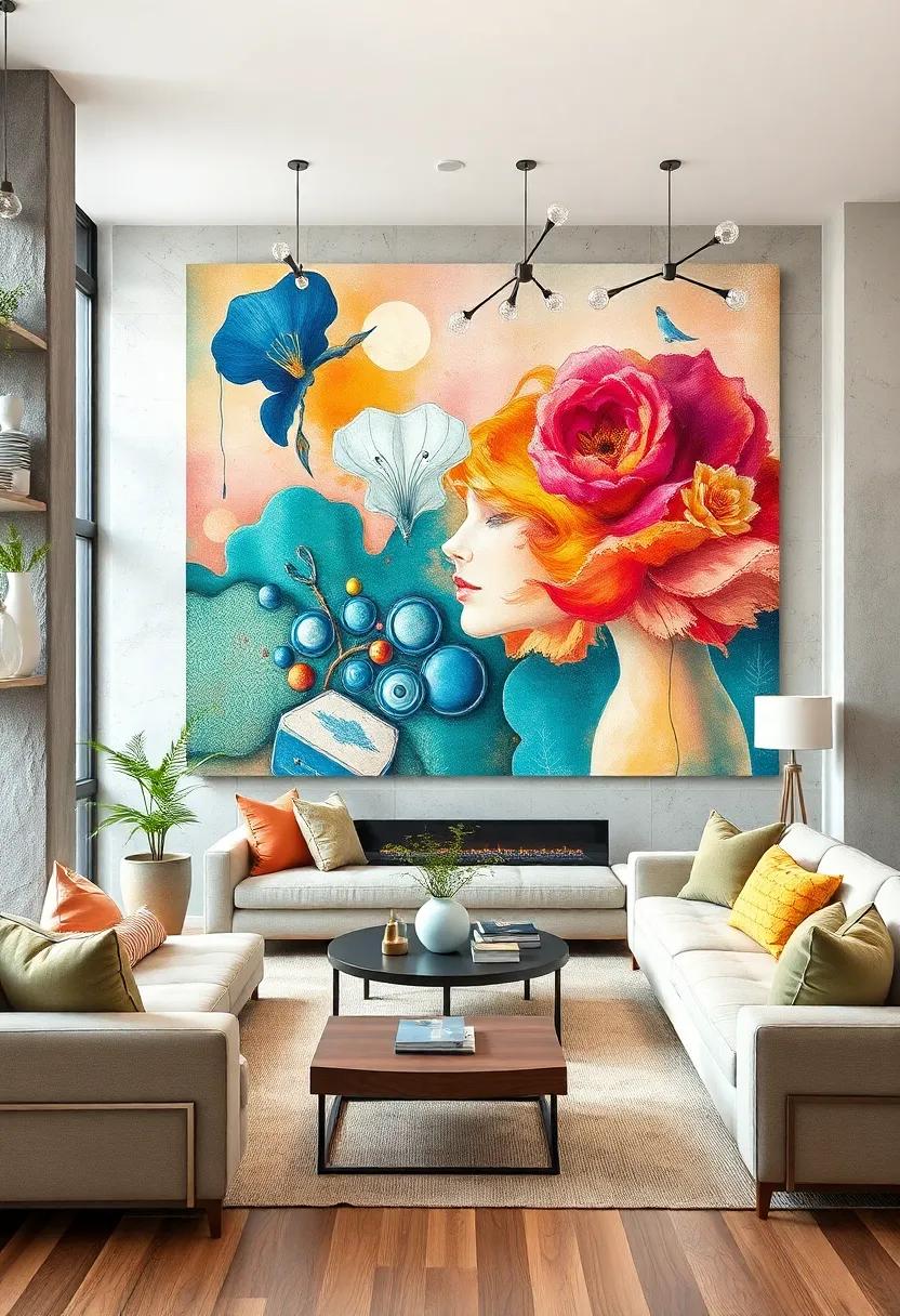 Whimsical Surrealism: Big,‍ dreamlike prints spark curiosity and ​imaginative conversations