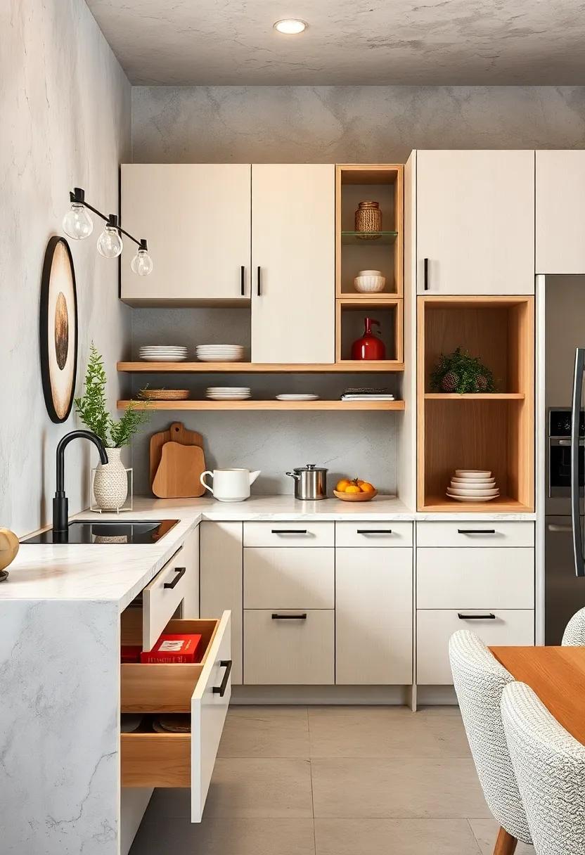 Incorporate⁣ a mix of drawer sizes in your cabinetry⁤ to accommodate everything from silverware to bulky‍ pots
