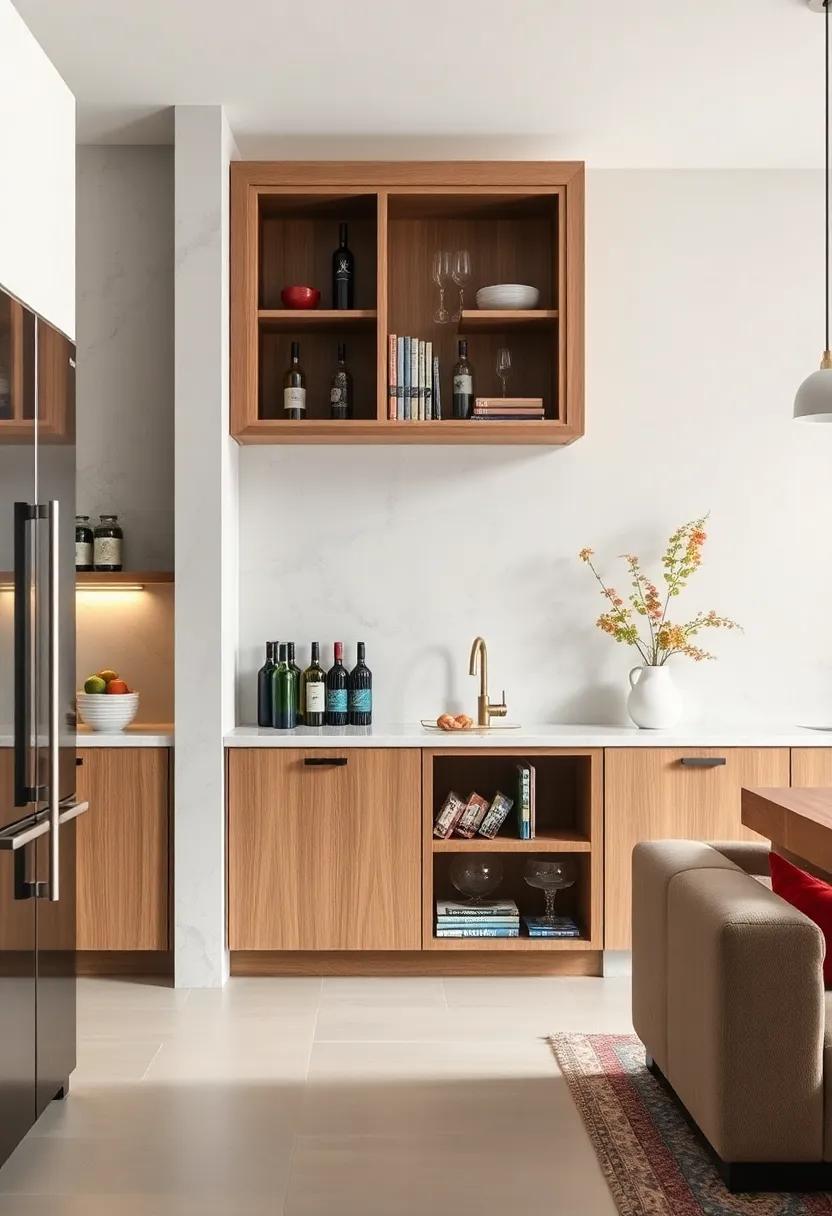 Utilize⁢ open cubbies for wine​ bottle storage or ⁢frequently used cookbooks for ⁤a personalized⁤ touch