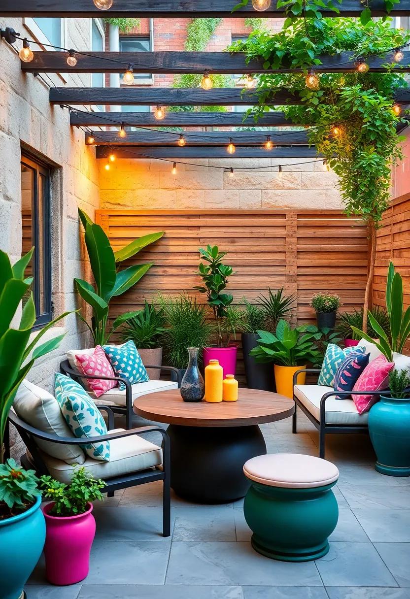 Use Brightly Colored Pots to Liven Up the Patio