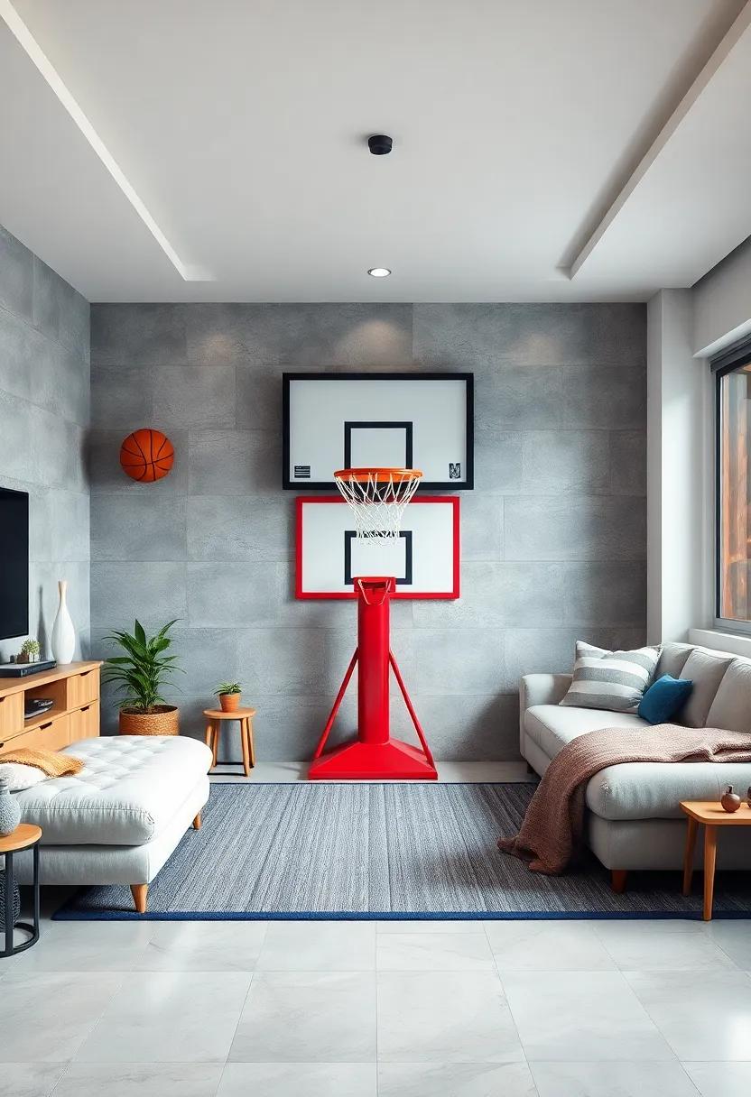 A​ mini indoor basketball hoop ‌for shooting practice ⁢during downtime