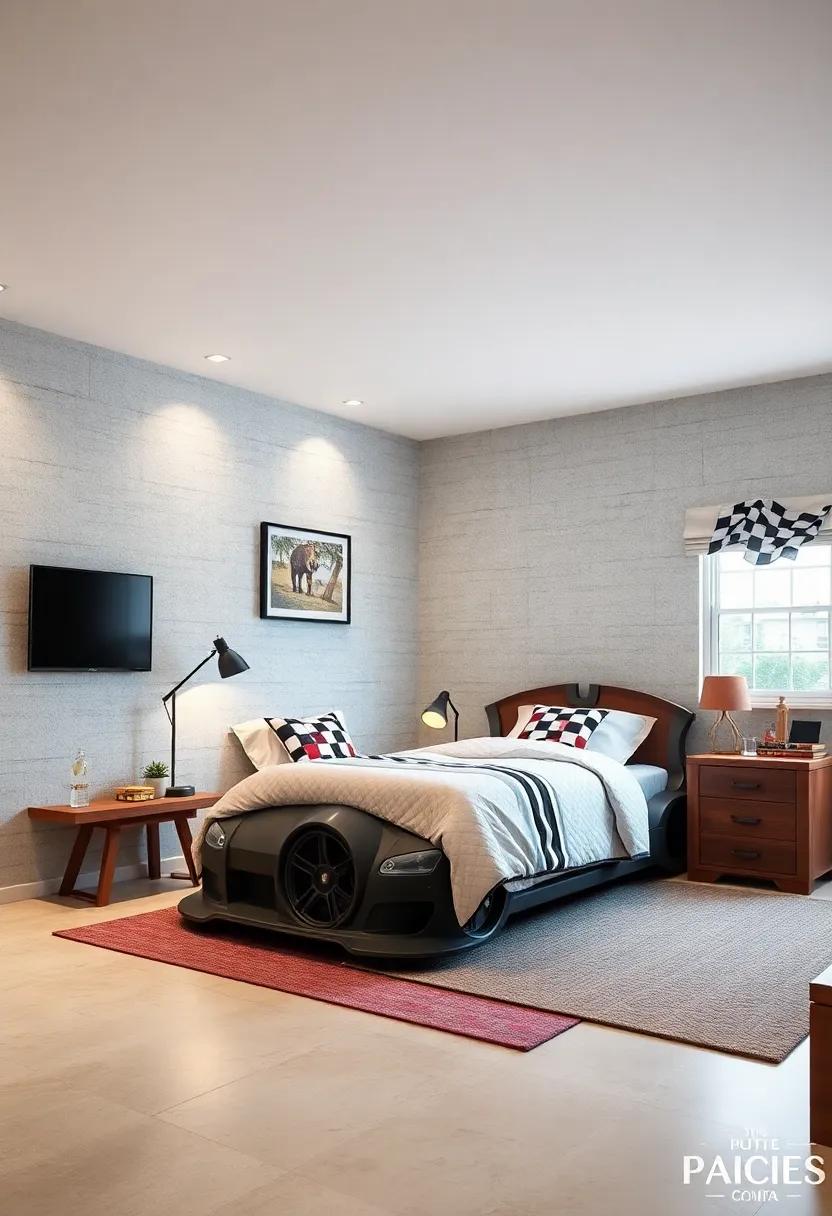 Race Car Room:‌ Feature checkered⁣ flags, racing stripes, and car-shaped ‍beds that fuel speedy imaginations