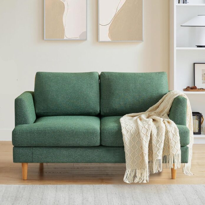 Our Honest Take: Cozy 56″ Mid-Century Loveseat for Small Spaces