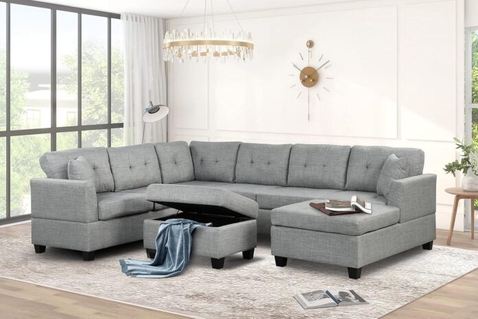 Our Honest Take on the 121 Oversized U-Shaped Linen Sectional Sofa