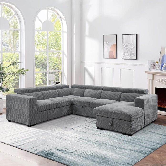 How We Loved the Versatile U-Shaped Sofa Bed with Storage