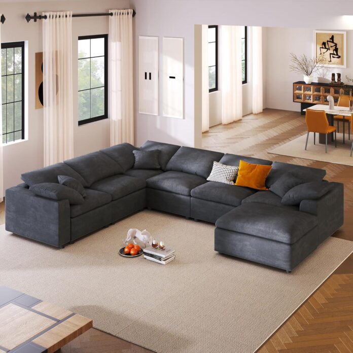Our Honest Take on the 129.3″ U-Shaped Modular Sectional Sofa