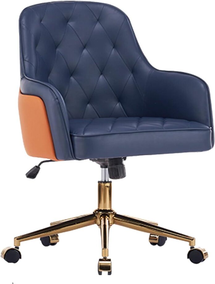 Why We Love Our Blue Cowhide Swivel Chair for Home Office