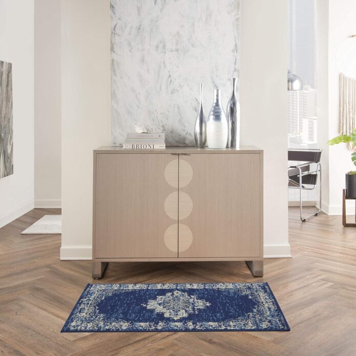 Why We Chose the Nourison Grafix Navy Blue Rug for Our Home