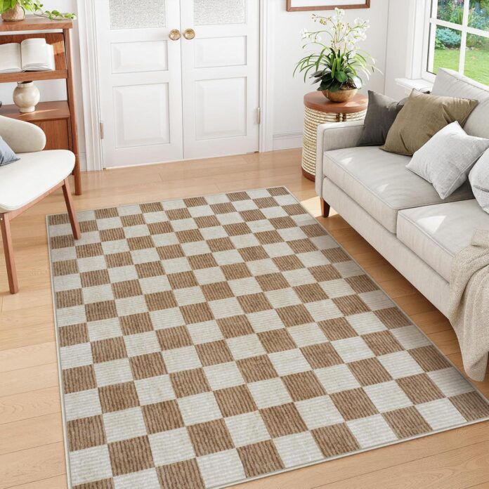 Why We Love This Machine-Washable Checkered Rug for Our Home