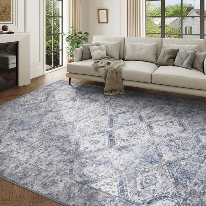 Why We Love the PADOOR Blue Moroccan 5×7 Rug in Our Home