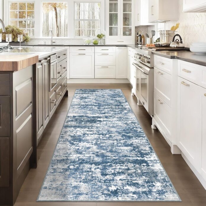 Why We Love the Ultra Non-Slip Kitchen Rug Runner in Blue