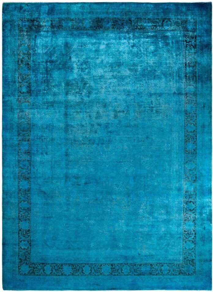 Discovering the Timeless Charm of Our Solo Rugs Overdyed Blue Area Rug