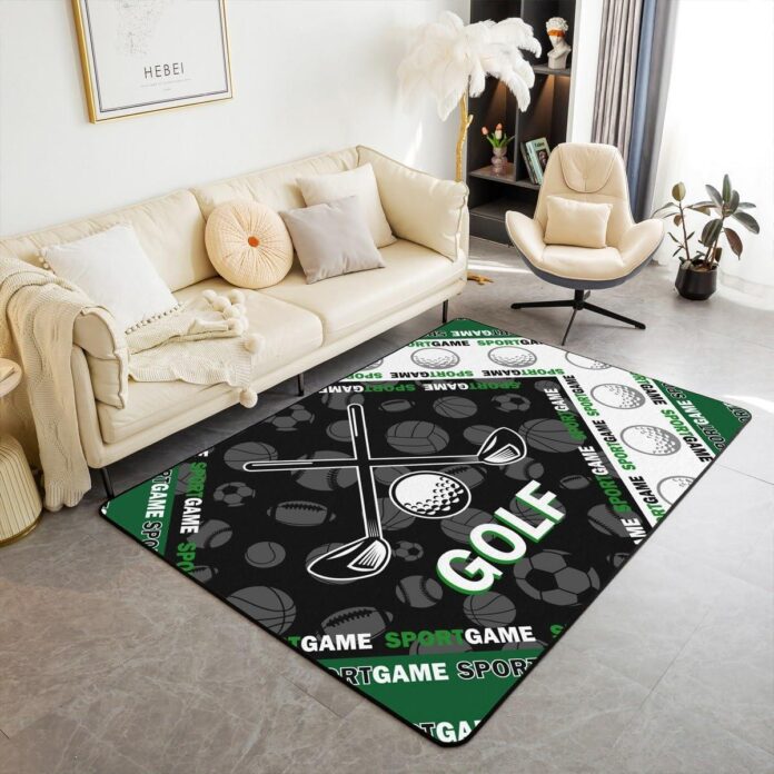 Our Honest Take on the Green Golf Cartoon Balls Area Rug