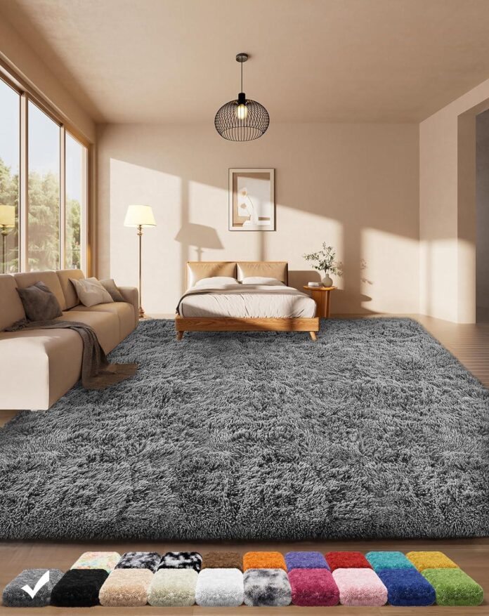 Why We Love the Ophanie Grey Shag Rug for Cozy Spaces