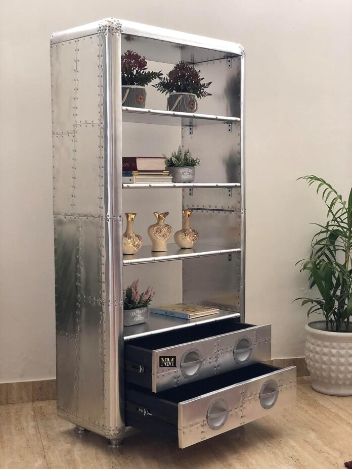 Exploring the NauticalMart Art Deco Vintage Flyer Bookcase Together
