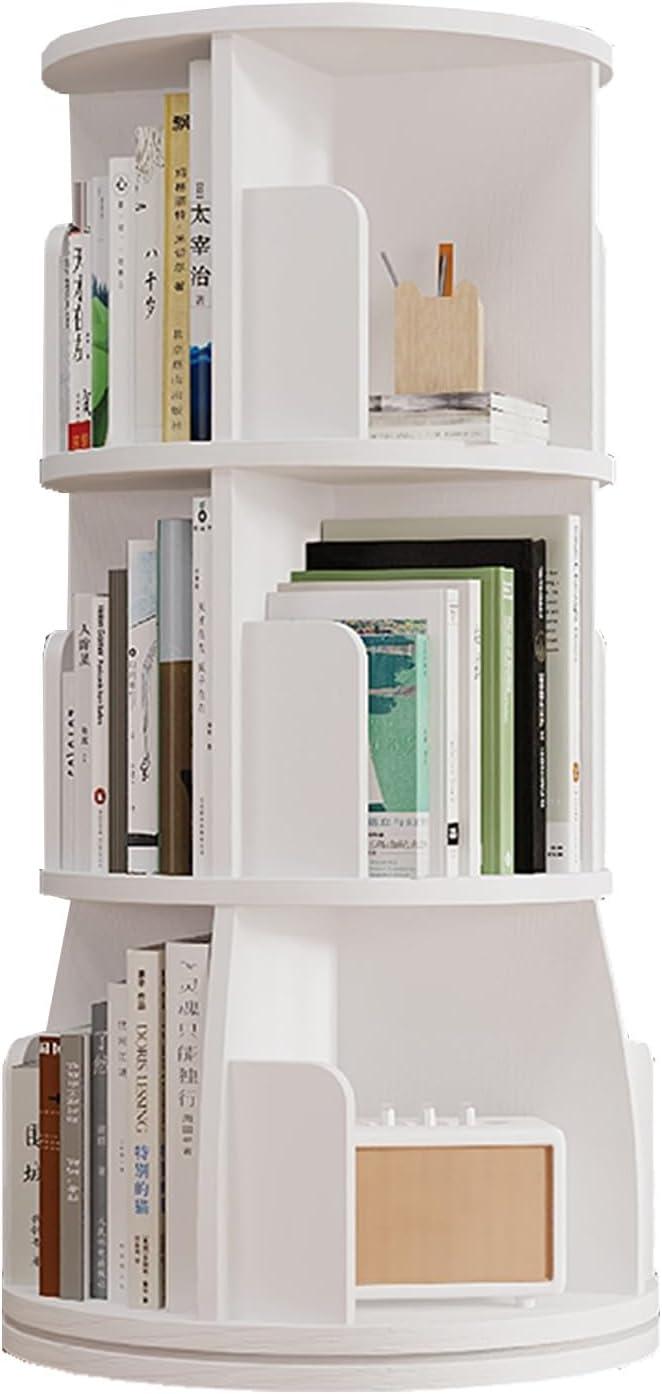 How We Organized Our Space with the YVYKFZD 360° Rotating Bookshelf