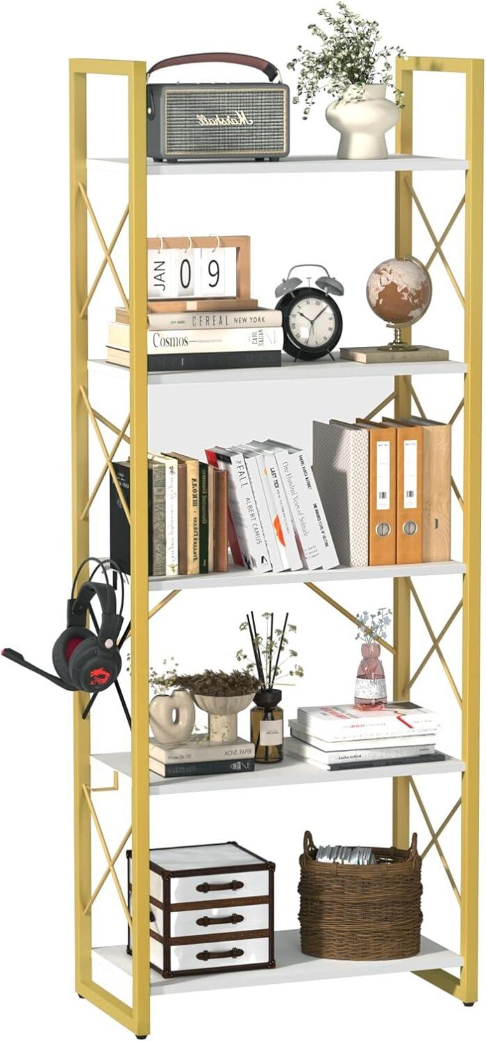 Our Honest Take on the 5-Shelf Rustic Industrial Bookcase