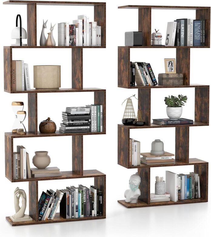 How We Organized Our Space with the Tangkula S-Shaped Bookshelf