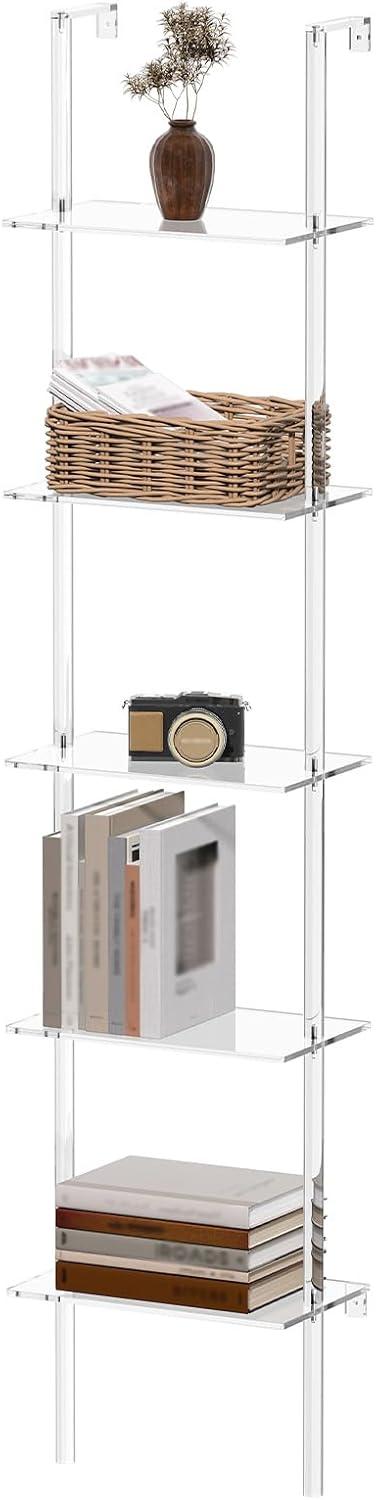Our Honest Take on the Sleek Acrylic Ladder Bookshelf for Small Spaces