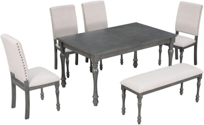 Our Honest Take on the 6-Piece Wooden Dining Set with Bench