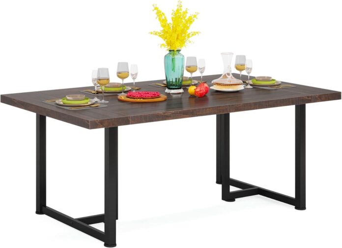 Why We Love the LITTLE TREE 70.9″ Industrial Dining Table
