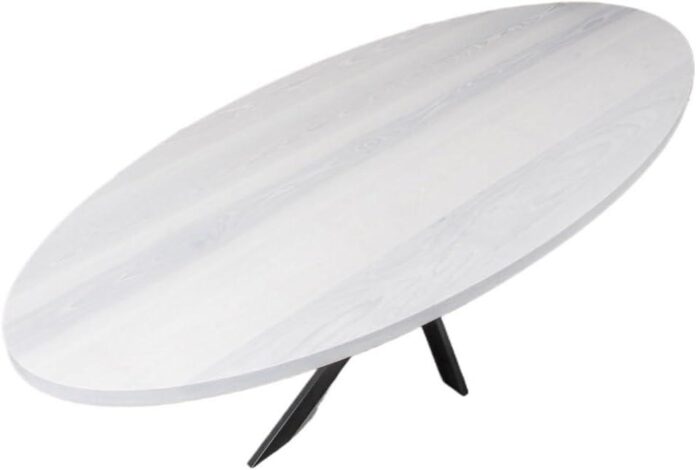 Our Honest Take: White Oval Table with Stylish Bronze Base