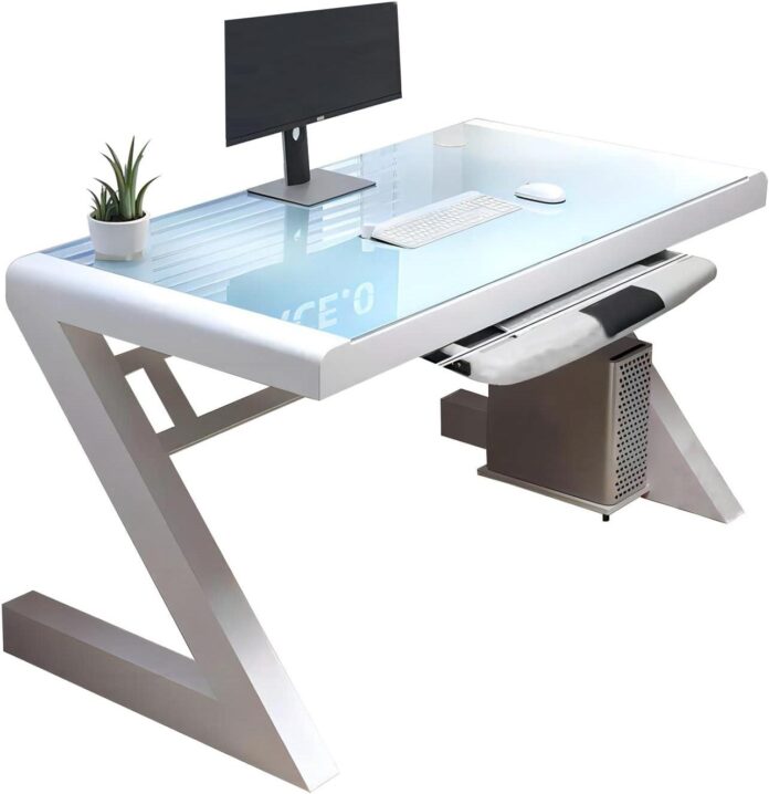Why We Love Our Modern Z-Shape Tempered Glass Desk for Home Office