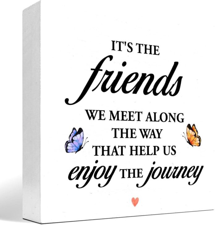 How Our Friendship Wooden Block Sign Brightens Any Desk or Room