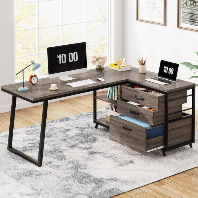 How We Made the Most of Small Space with Tribesigns’ L-Shaped Desk