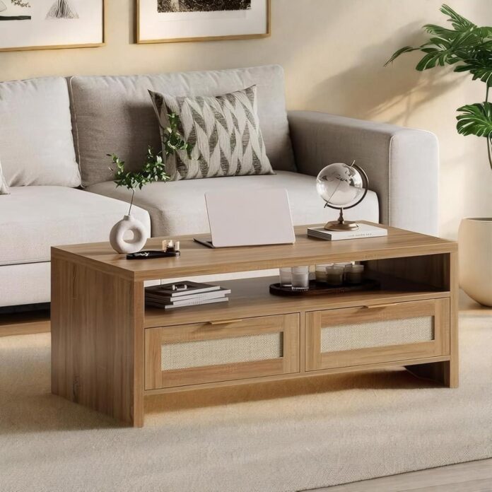 Our Take on the Boho Rattan Coffee Table: Style Meets Storage