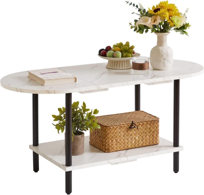 Our Honest Take on the 2 Tier Faux Marble Coffee Table