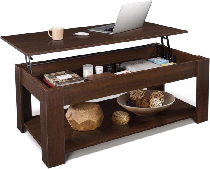 Why We Love the CAPHAUS 47″ Lift Top Coffee Table with Storage