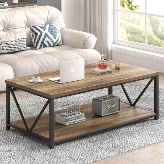 Our Take on the FOLUBAN Rustic Coffee Table with Ample Storage