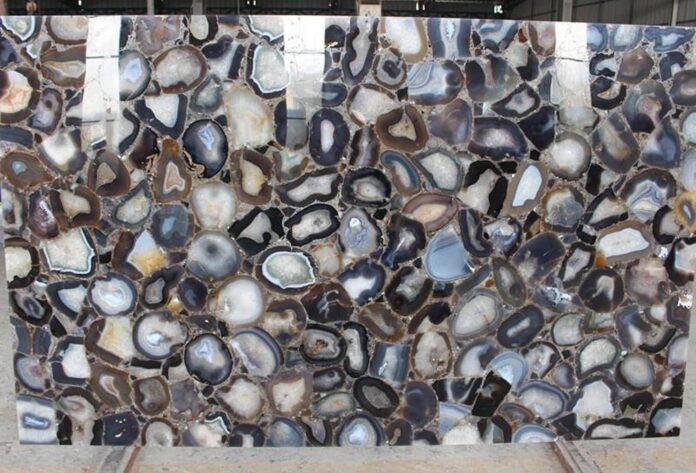 Why We Love This Light Gray Agate Table Top for Our Living Room