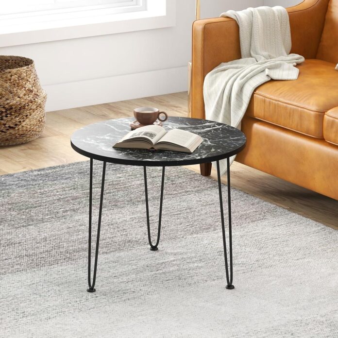 Why We Love the Giantex Faux Marble Coffee Table for Our Space