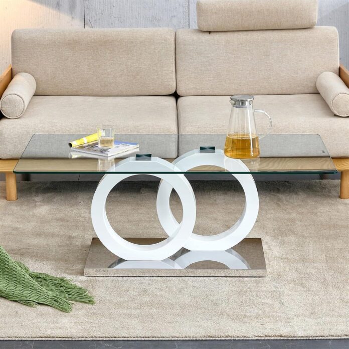 Our Take on the Sleek BAOPIN Glass Coffee Table: Style Meets Function
