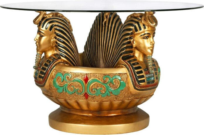 Our Take on the Design Toscano Three Heads of Tutankhamen Table