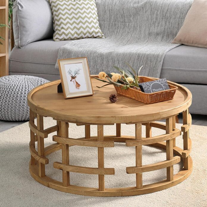 Why We Love the RUSTOWN Farmhouse Round Coffee Table