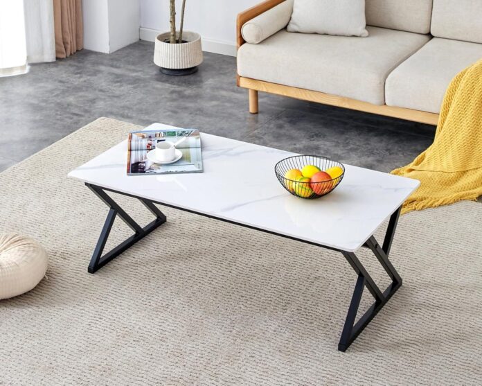 Why We Love the 47″ Marble Coffee Table in Our Living Room