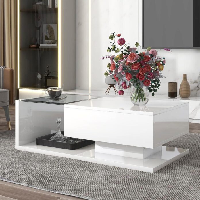 Our Take on the Sleek 39.9″ Modern White Coffee Table