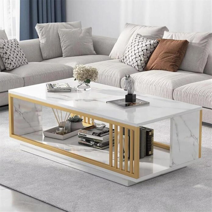 Why We Love Our Modern White Gold Coffee Table: Sleek & Sturdy