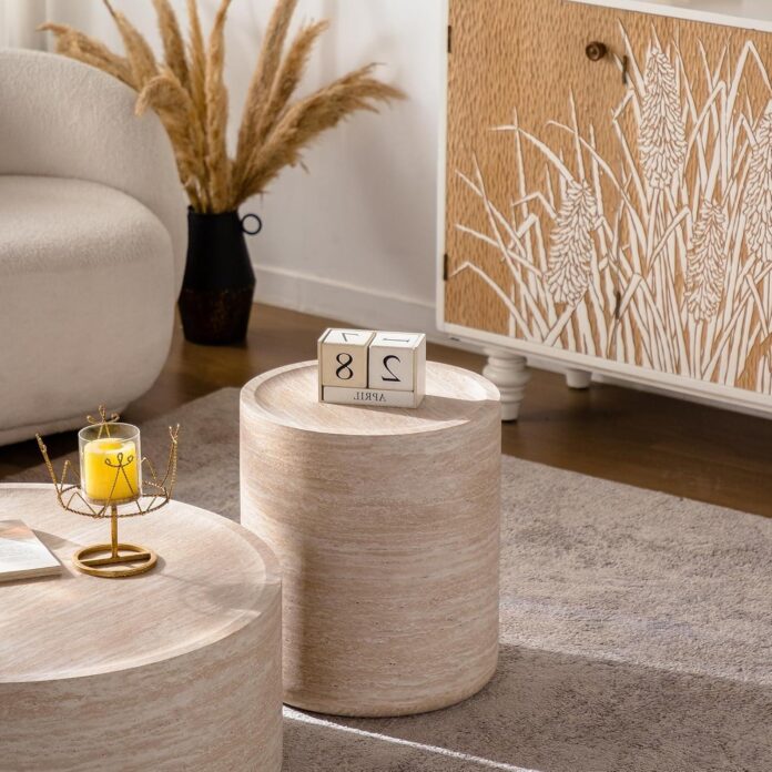 How Our Modern Drum-Shaped Coffee Table Elevates Any Living Space