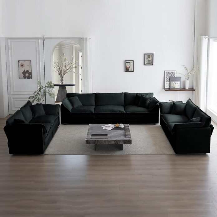 Our Honest Take: Stylish Comfort with the 3-Piece Black Chenille Sofa Set