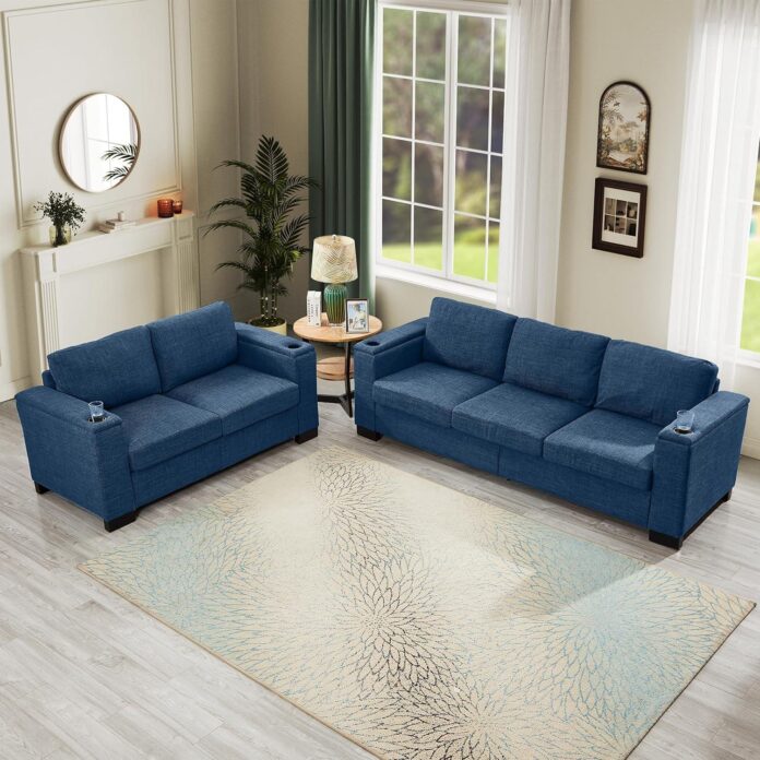 Our Honest Take on the Modern Blue 2 + 3 Seater Sofa Set