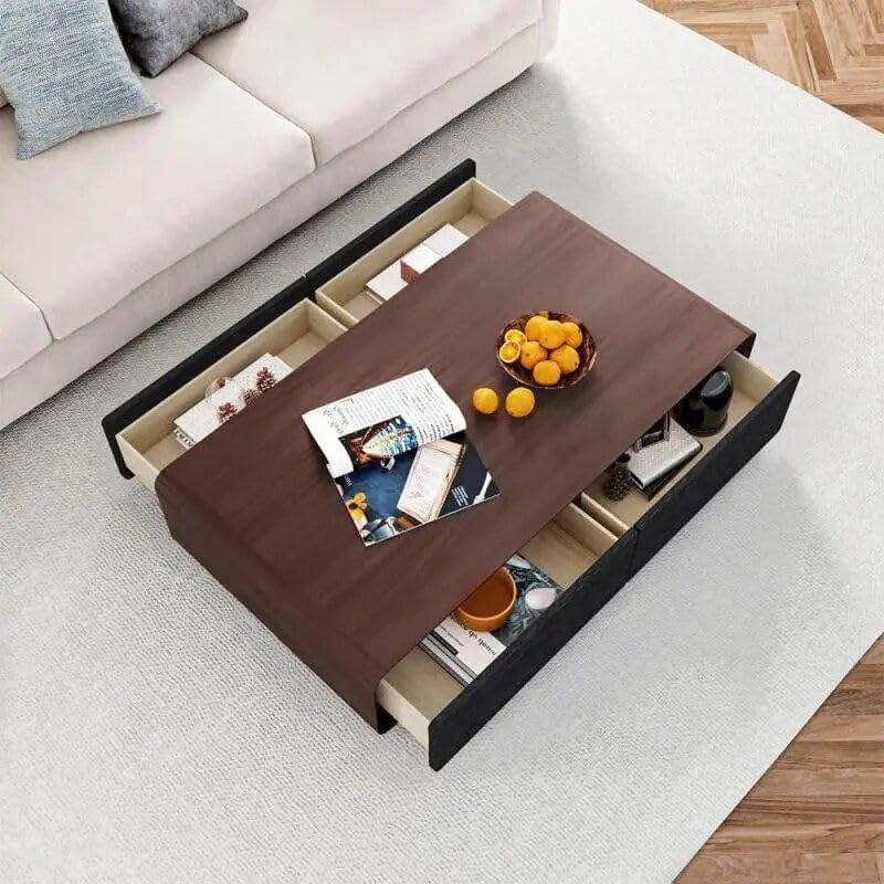 Exploring Our Modern Walnut & oak⁣ Coffee Table With Hidden Storage